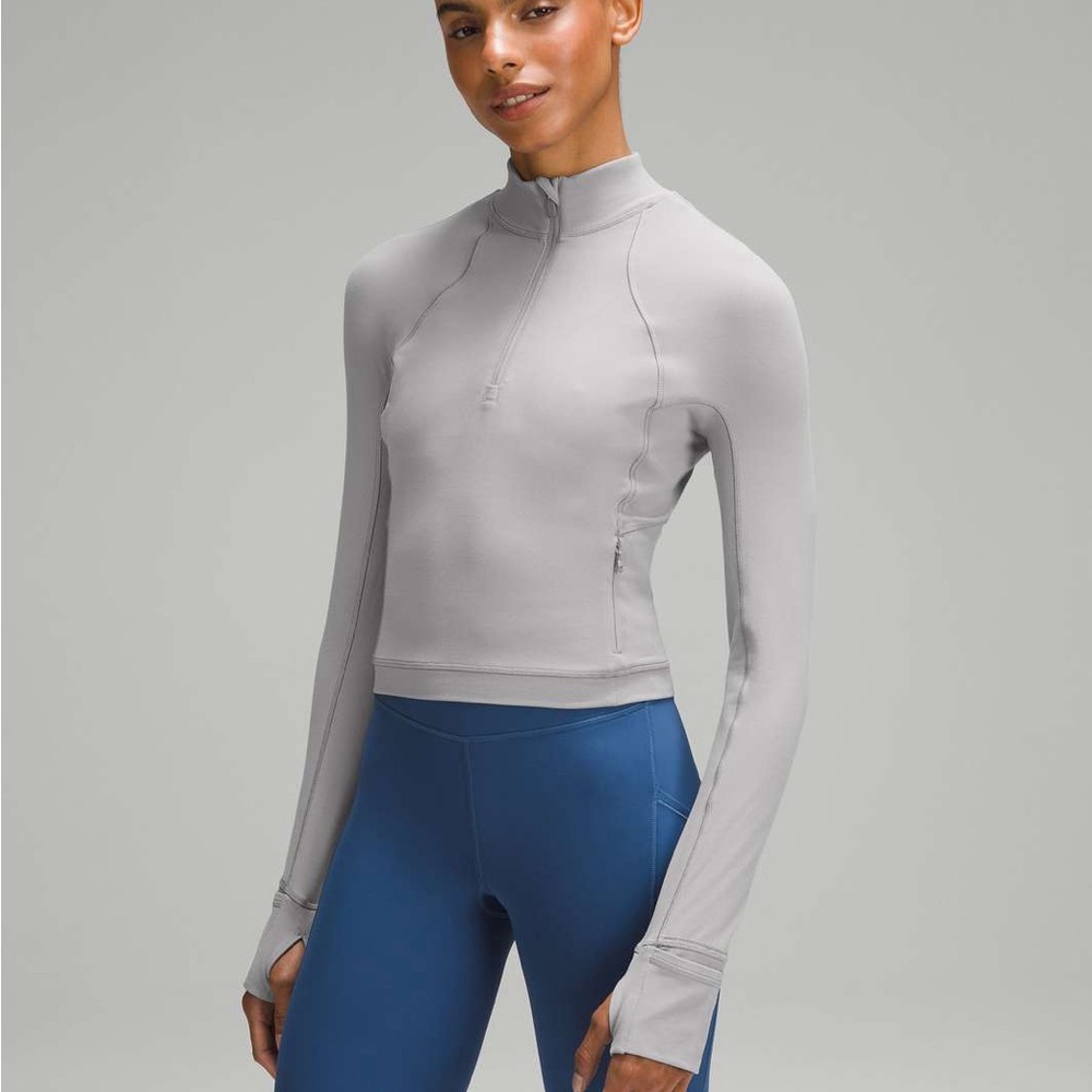 Lululemon Its Rulu Run Cropped Half Zip